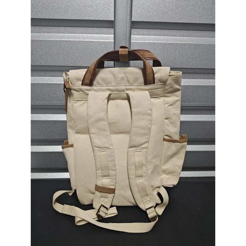 KAPSTON San Marco Backpack Beige Cotton Canvas Harrington Boutique 16080